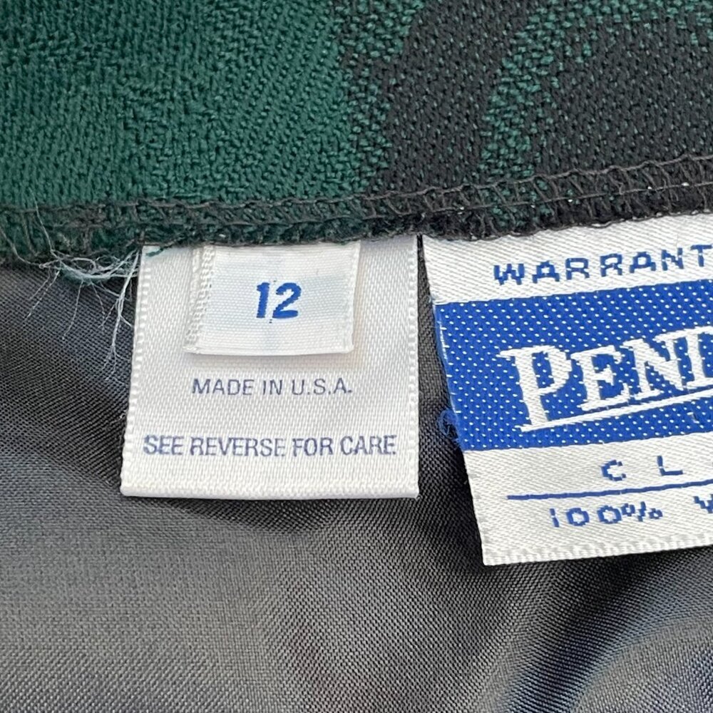 Vintage Pendleton Plaid Wool Vest Skirt Set Made in USA Size 12 - Picture 5 of 13